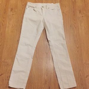 Gap 1969 Premium Skinny White Corduroy Pants 2/26R
